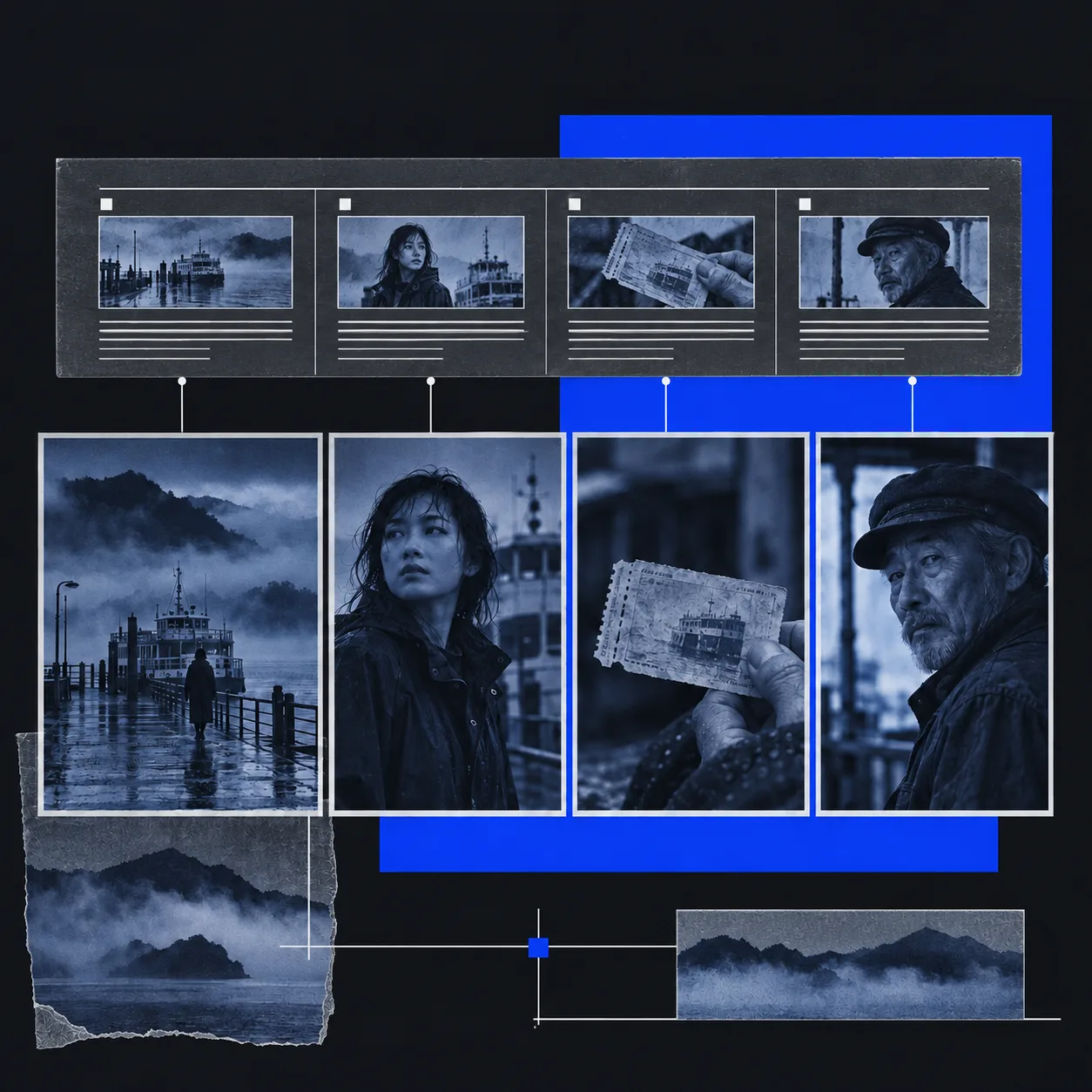 场景与连续分镜画面组成的工作流程